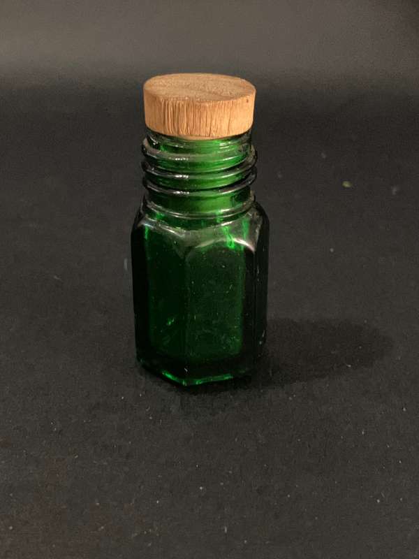 Green Bottle with Cork (Miniature, suitable for printer's tray)