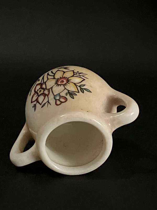 Ceramic Sugar Bowl, 1970's-style, 'earthenware'-style (Miniature, suitable for printer's tray)