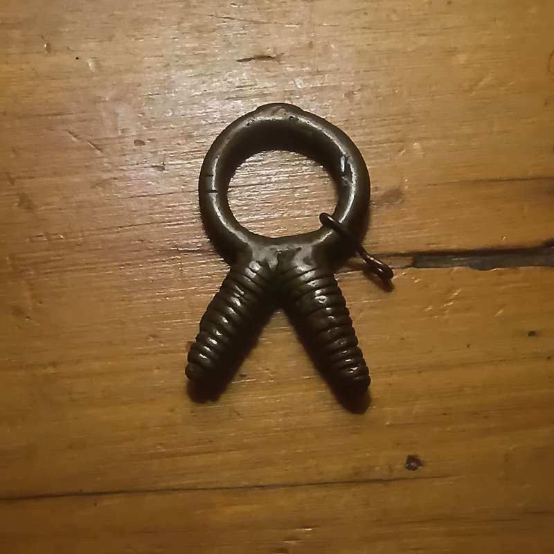 Antique Cameroonian Double Phallic Bronze Ring