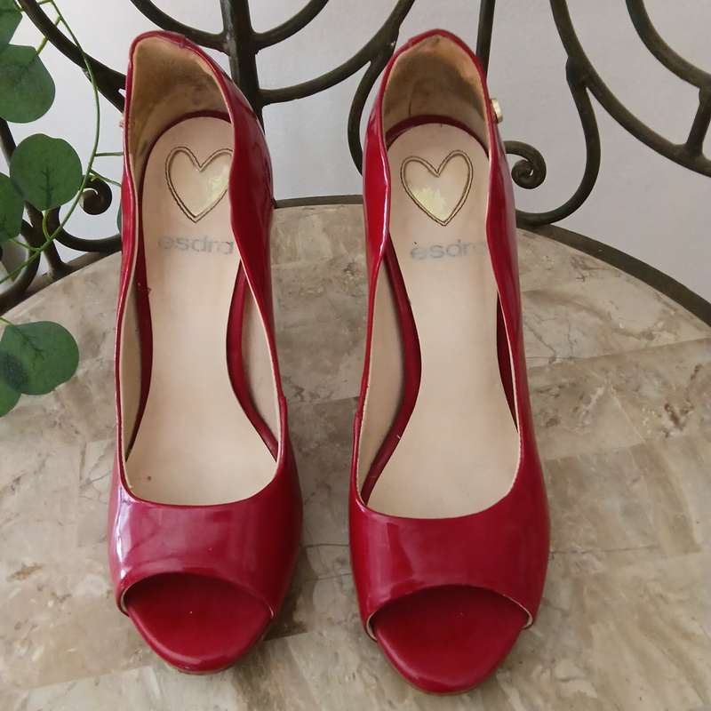 Shoes Heel, Red Patent, Esdra