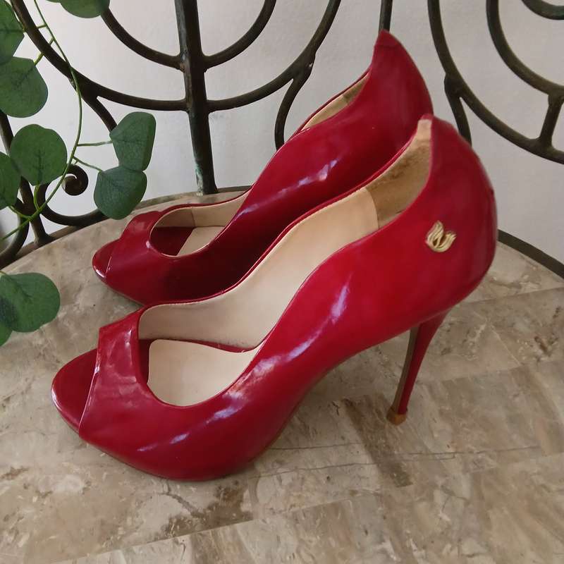 Shoes Heel, Red Patent, Esdra