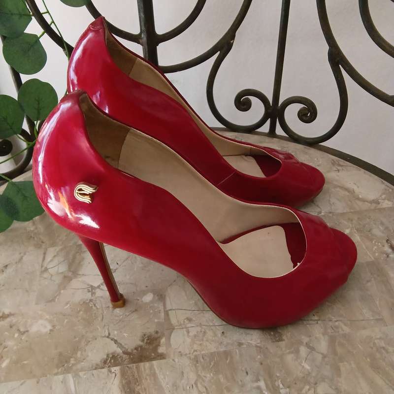 Shoes Heel, Red Patent, Esdra