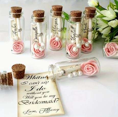 Clear Glass Bottles With Cork Stopper 7.5 x 2.2cm