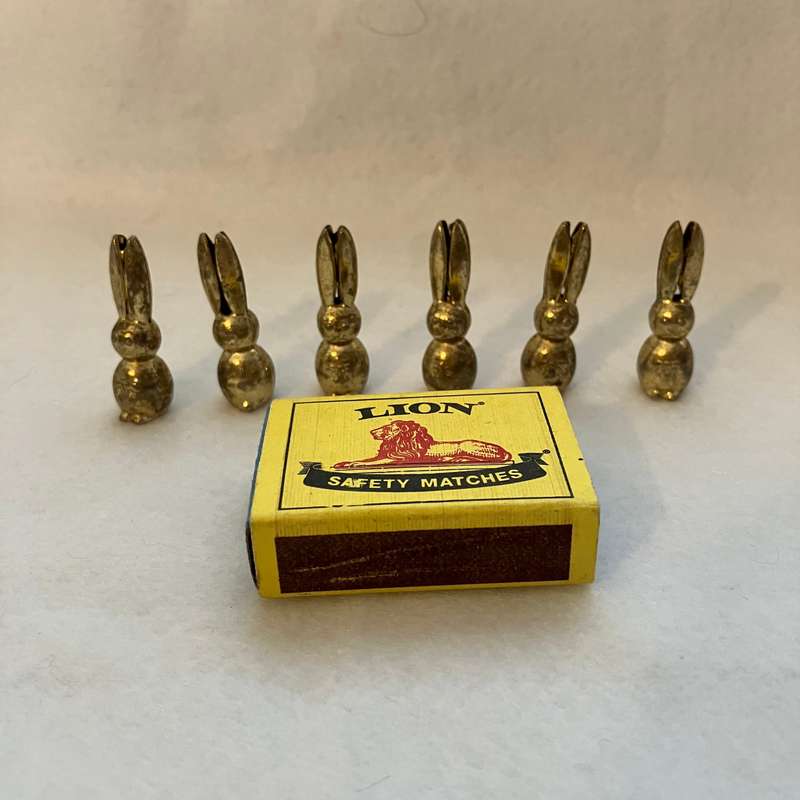 Rabbit Miniatures 'Brass' Seating Cards - Set of 6
