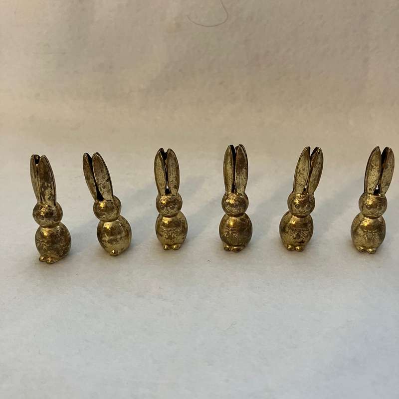 Rabbit Miniatures 'Brass' Seating Cards - Set of 6