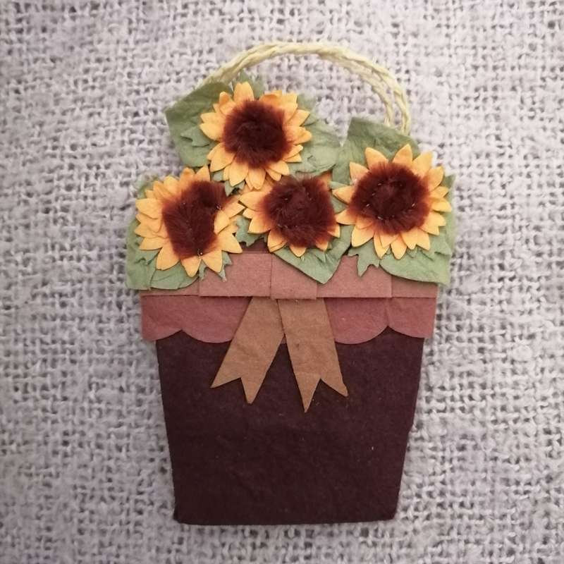 Sunflower Felt Portrait