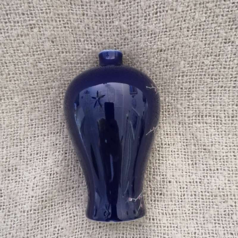 Dark Blue Floral Chinese Vase (Miniature, suitable for printer's tray)
