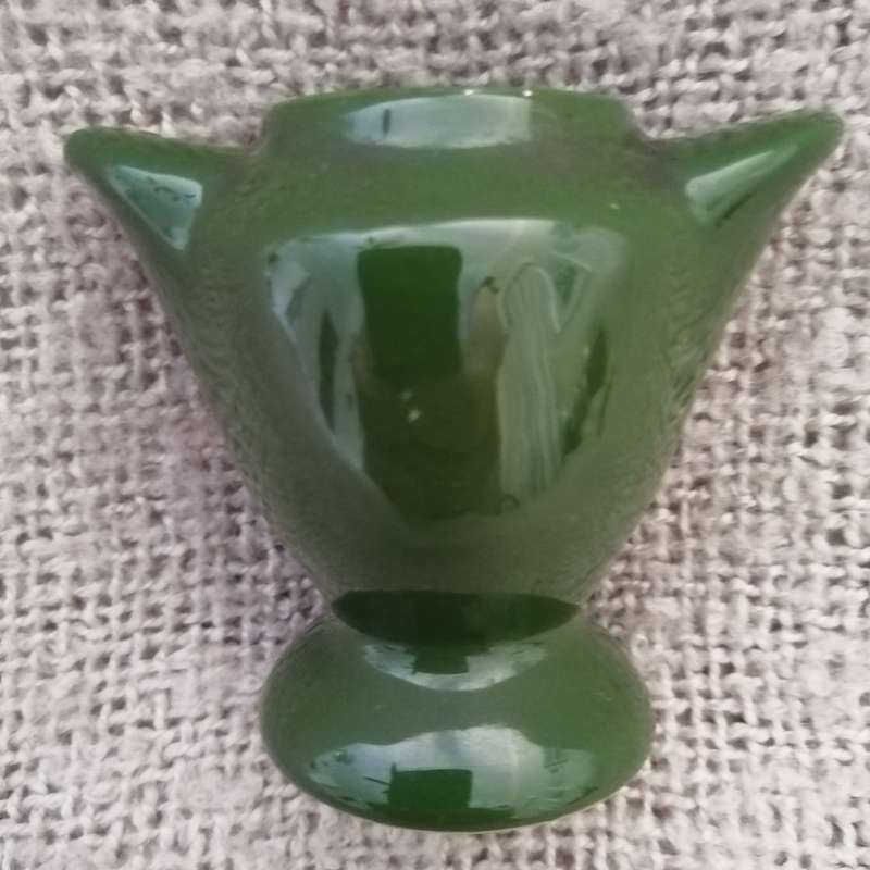 Green Ceramic Vase Handpainted (Miniature, suitable for printer's tray)