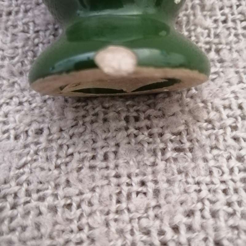 Green Ceramic Vase Handpainted (Miniature, suitable for printer's tray)