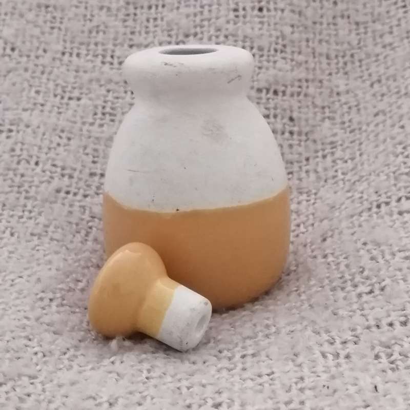 Clay Honey Jar with Stopper - Glazed (Miniature, suitable for printer's tray)