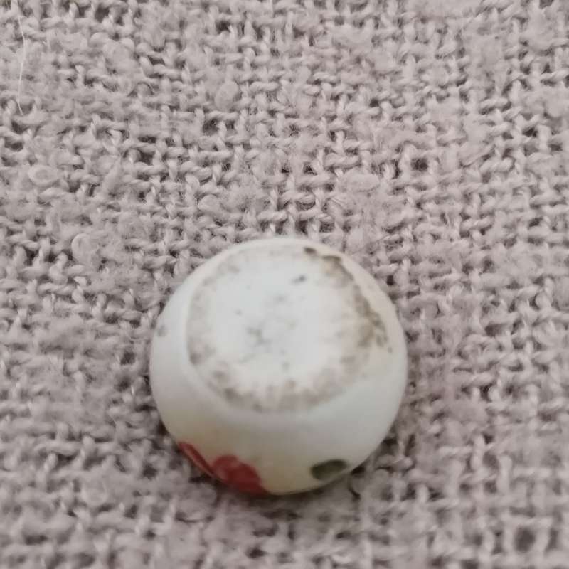 Tiny Candle in Ceramic Floral Candle Holder