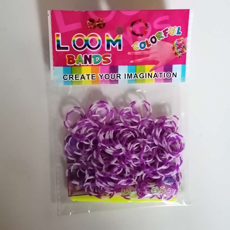 Loom Bands: Purple and White