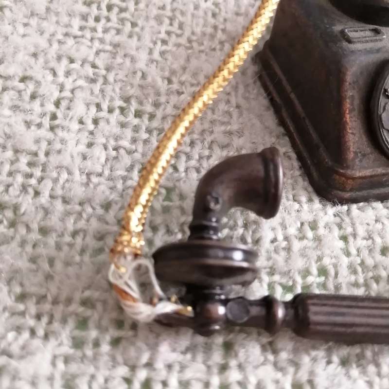 Vintage Hand-held Telephone (Miniature, suitable for Printer's Tray)