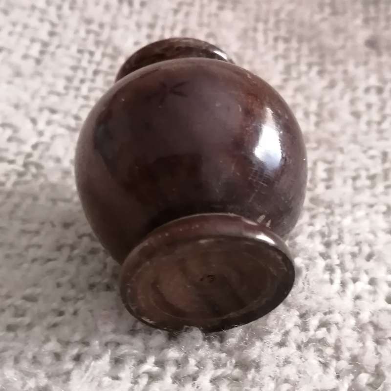 Wooden Urn Turned Glossy (Miniature, suitable for Printer's Tray)