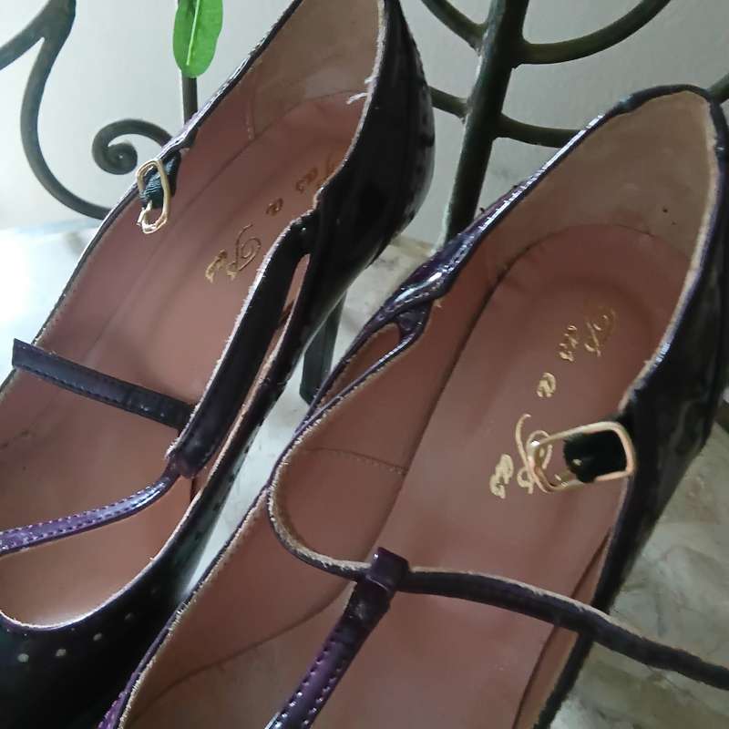 Shoes - Maroon Mary-Janes, Pas a Pas