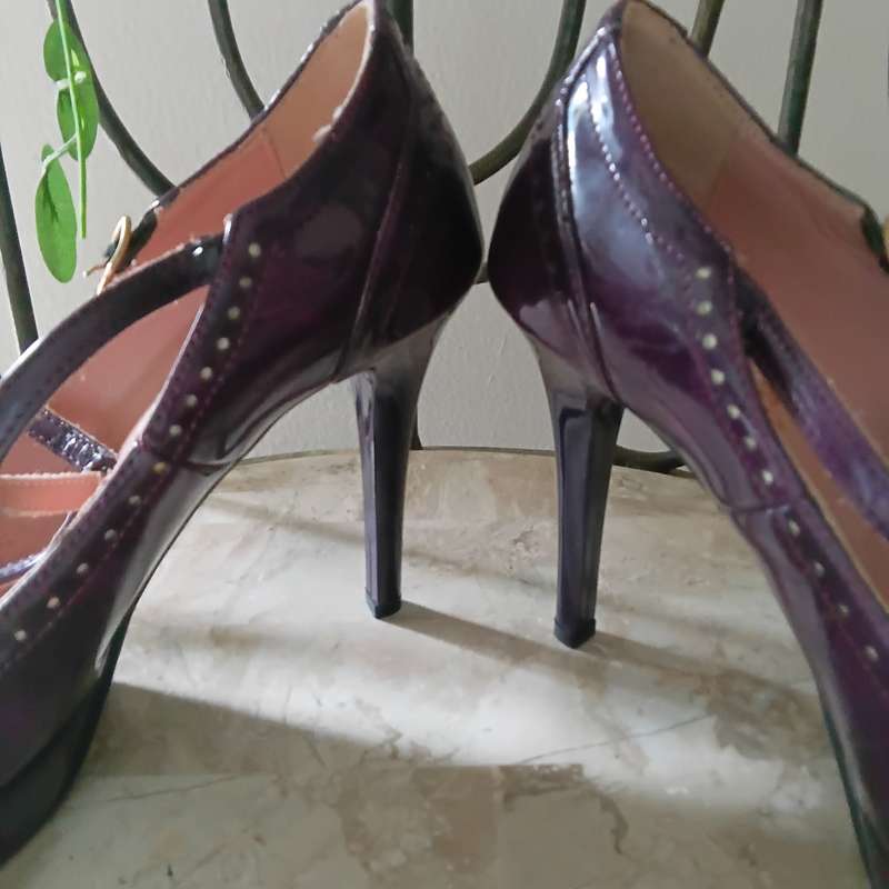 Shoes - Maroon Mary-Janes, Pas a Pas