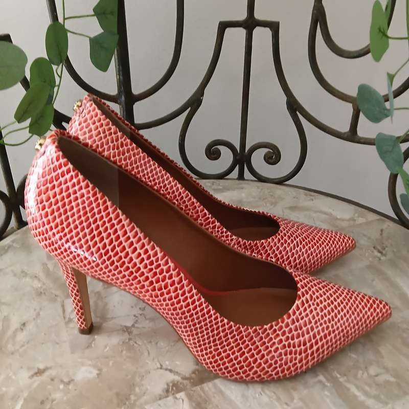 Shoes - Apricot & Peach/Animal Print Heel, Jorge Bischoff