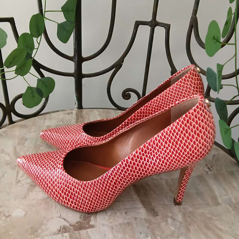 Shoes - Apricot & Peach/Animal Print Heel, Jorge Bischoff