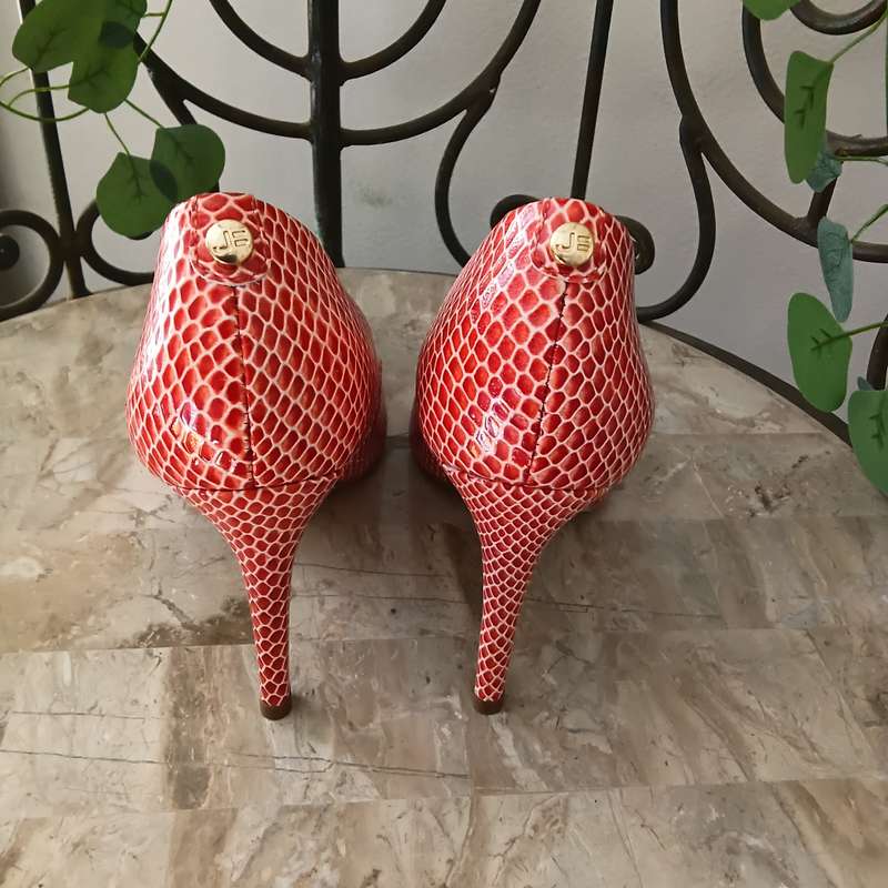 Shoes - Apricot & Peach/Animal Print Heel, Jorge Bischoff