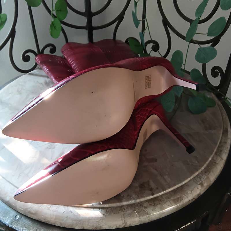 Shoes - Red/Animal Emboss Boots