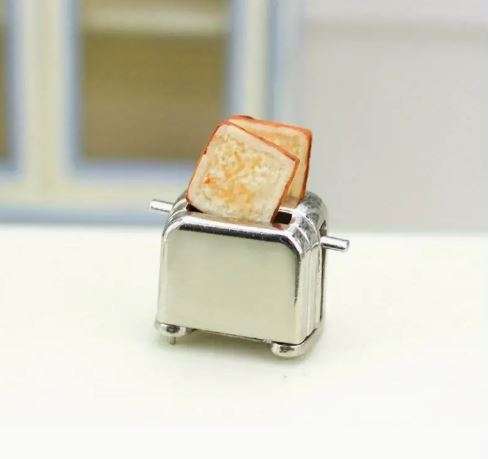 Silver Toaster & Toast (Miniature, suitable for Printer's Tray)