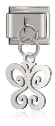 Italian Charm Dangle 'Silver' Butterfly (Fits Nomination Bracelet)