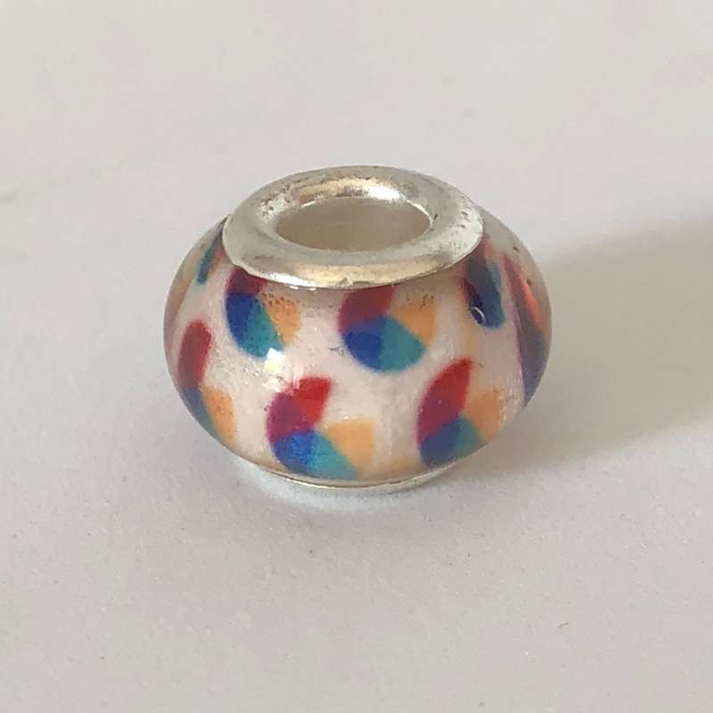 Bead Fitting Pandora Murano-Type Rainbow Pie Chart