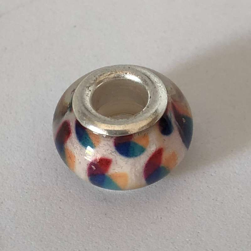 Bead Fitting Pandora Murano-Type Rainbow Pie Chart