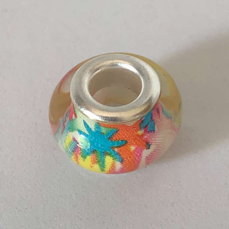 Bead Fitting Pandora Murano-Type Multicolour Retro