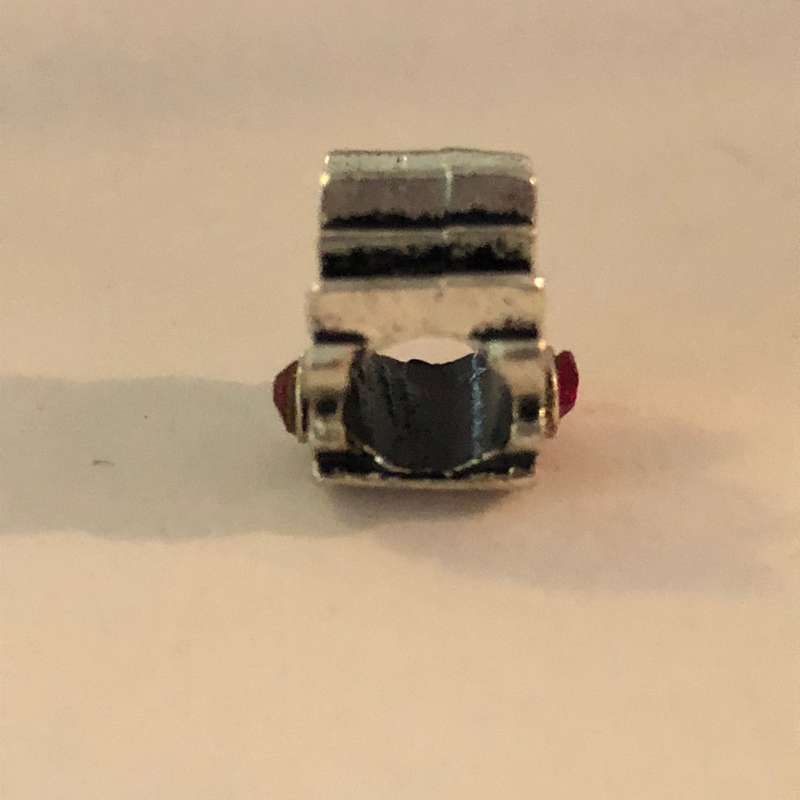 Bead Fitting Pandora 'Silver', Three Leaf (Red Gemstone), Spacer