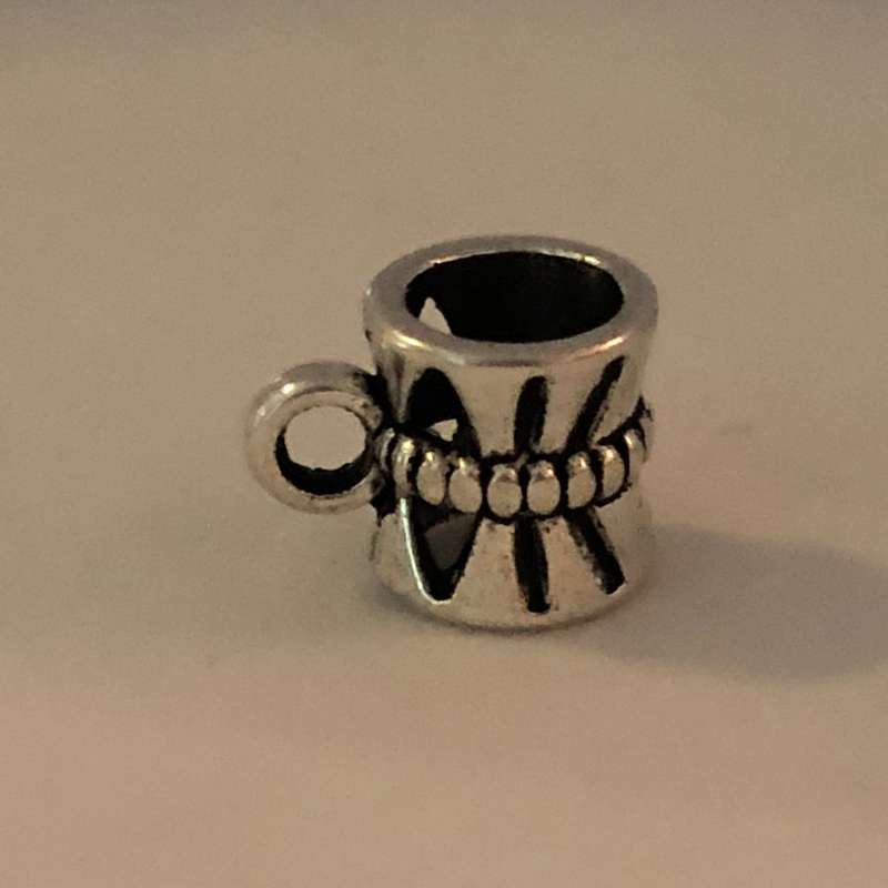 Bead Fitting Pandora 'Silver', Dangle (Empty) for Attachment Charm