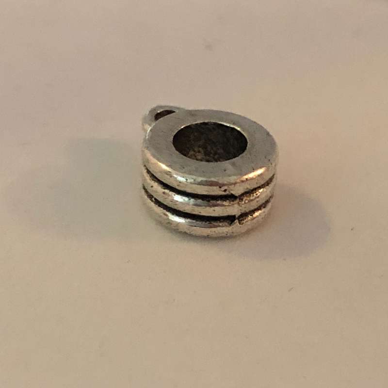 Bead Fitting Pandora 'Silver', Dangle (Empty) for Attachment Charm