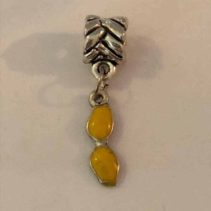 Bead Fitting Pandora 'Silver', Sunglasses (Yellow), Enamel, Dangle