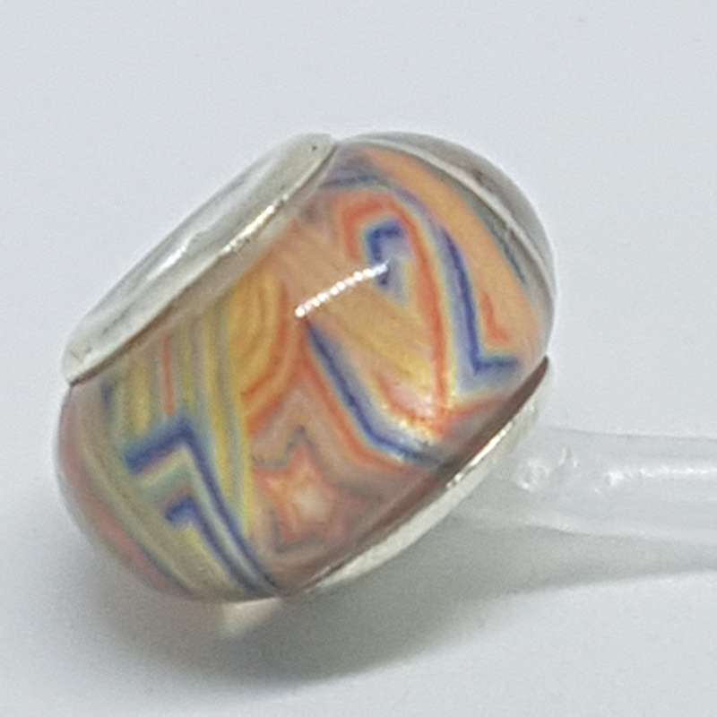 Bead Fitting Pandora Murano-Type Glass Colourful Abstract Design