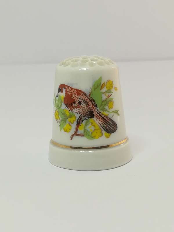Thimble Porcelain with Bird (suitable for Printer's Tray)