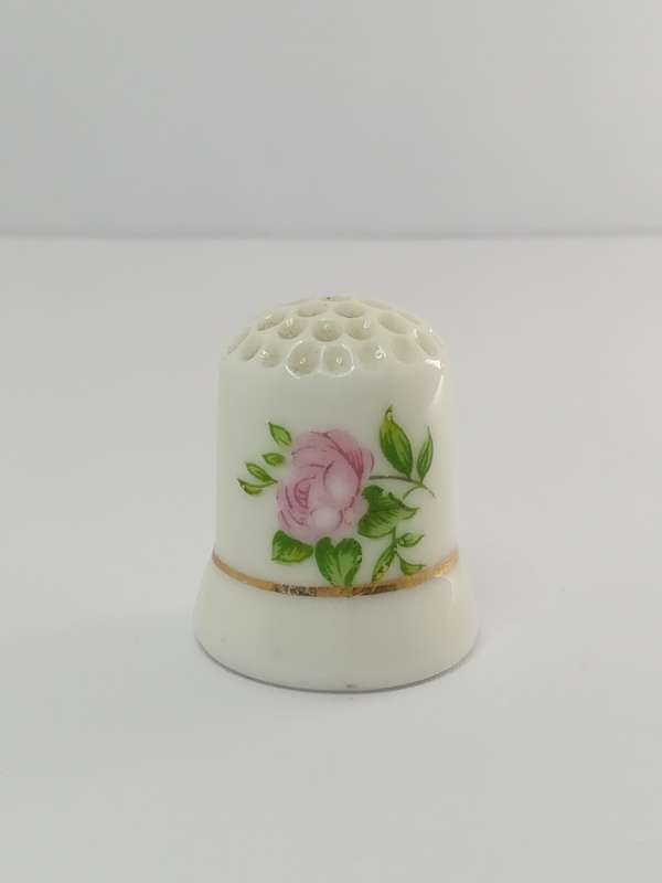 Thimble Porcelain with Flower (suitable for Printer's Tray)
