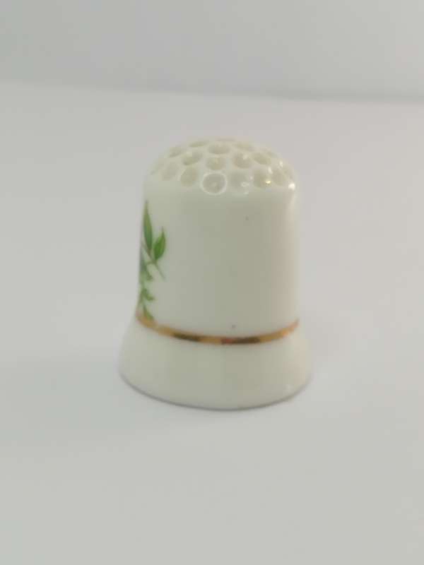 Thimble Porcelain with Flower (suitable for Printer's Tray)