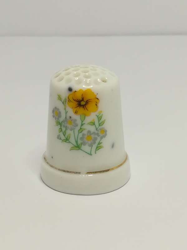 Thimble Porcelain with Flower (suitable for Printer's Tray)