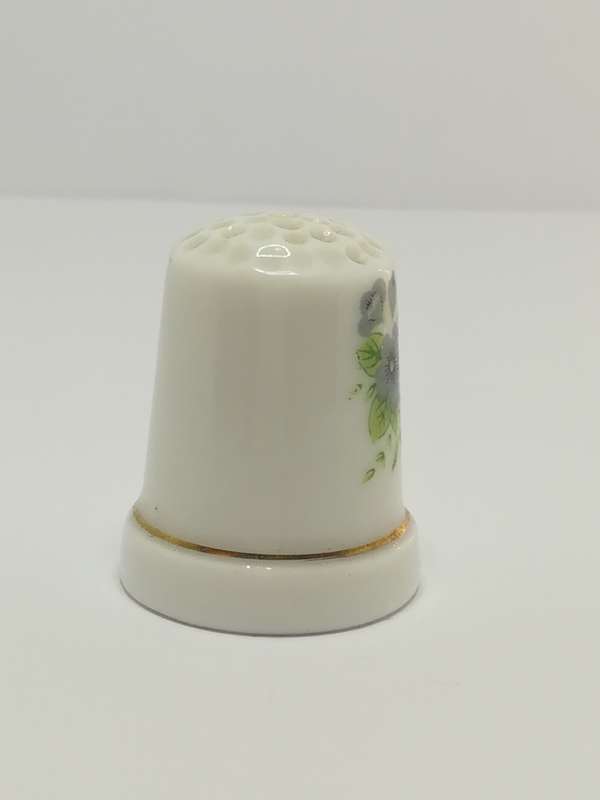 Thimble Porcelain with Flower (for Printer's Tray/Dollhouse)