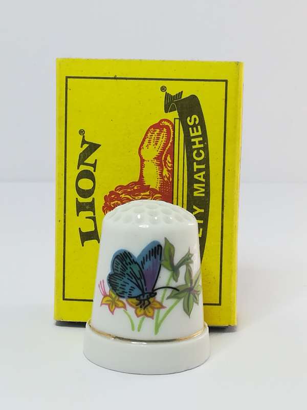 Thimble Porcelain with Butterfly (suitable for Printer's Tray)