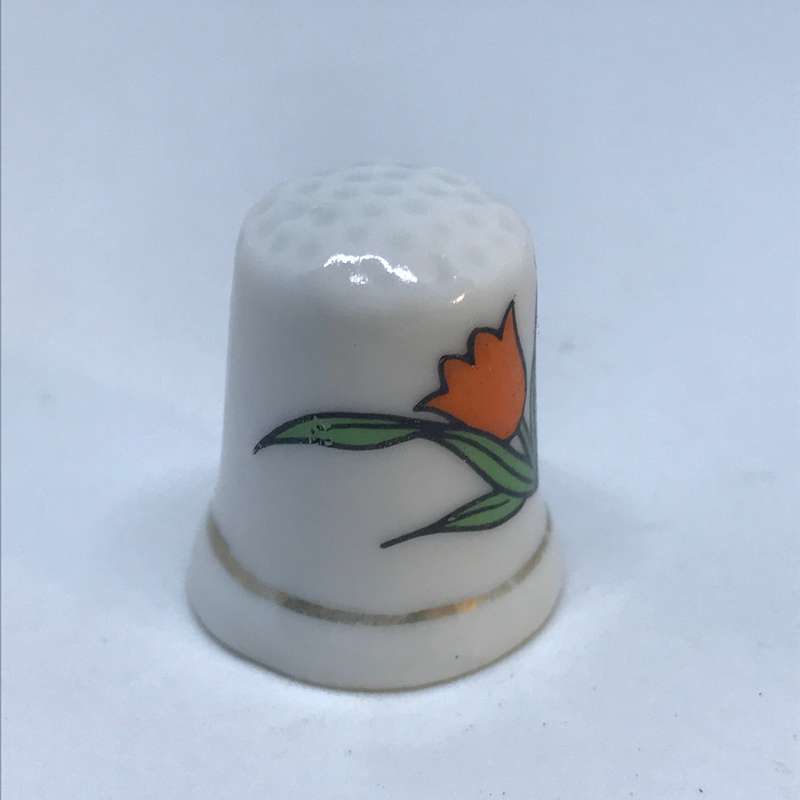 Thimble Porcelain (Tulips)