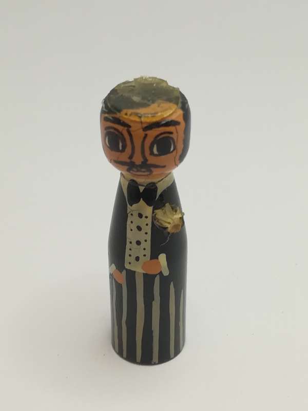 Miniature Wooden Gentleman Wearing Suit (for Printer's Tray/Dollhouse)