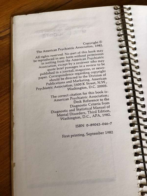 Desk Reference To The Diagnostic Criteria From DSM-III