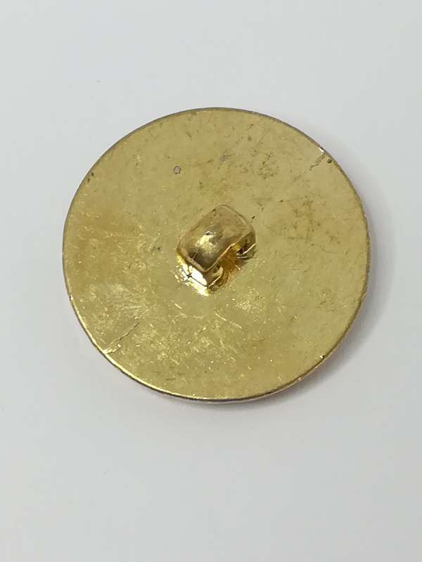 Round Shank Button Material Cloth Design ('Gold')