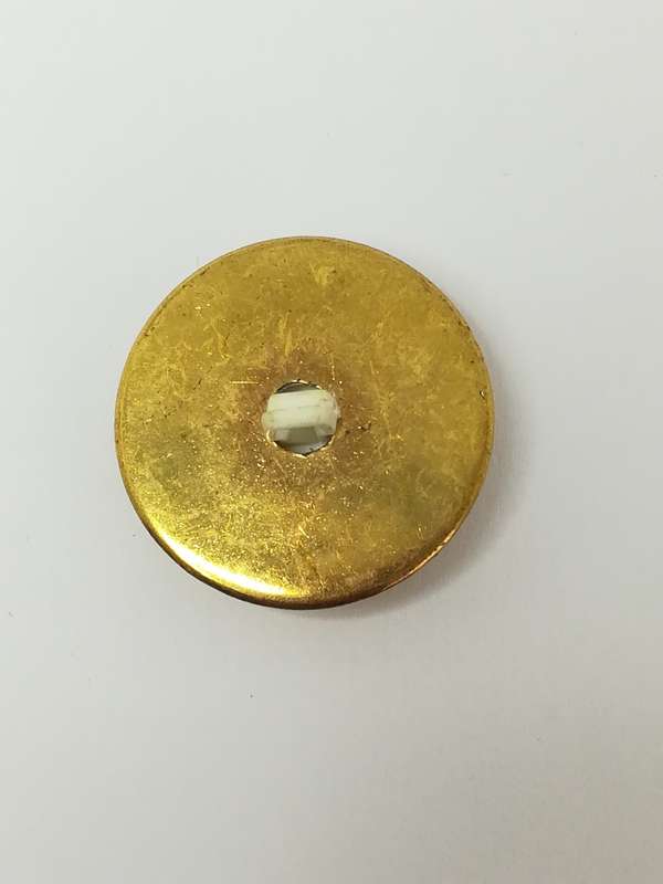 Round Shank Button ('Brass' Surround with Centre 'Pearl')