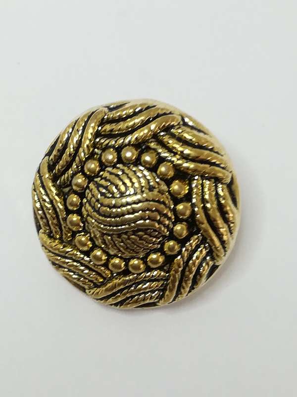Round Shank Button ('Gold' Platted Design)