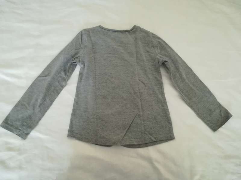 Shirt Grey with Cat Long-Sleeved (Girl)