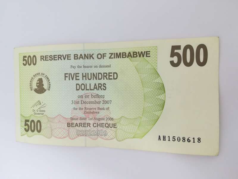 500 Zimbabwean Dollar Bank Note