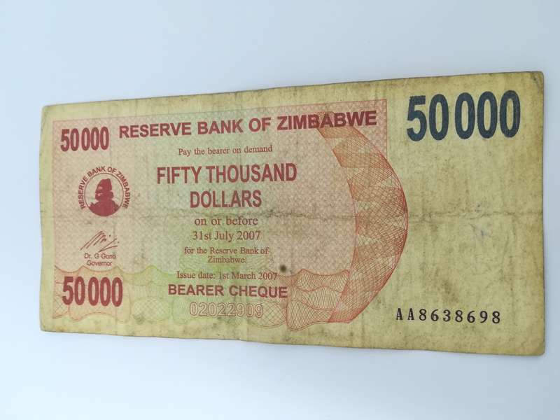 50 Thousand Zimbabwean Dollar Bank Note