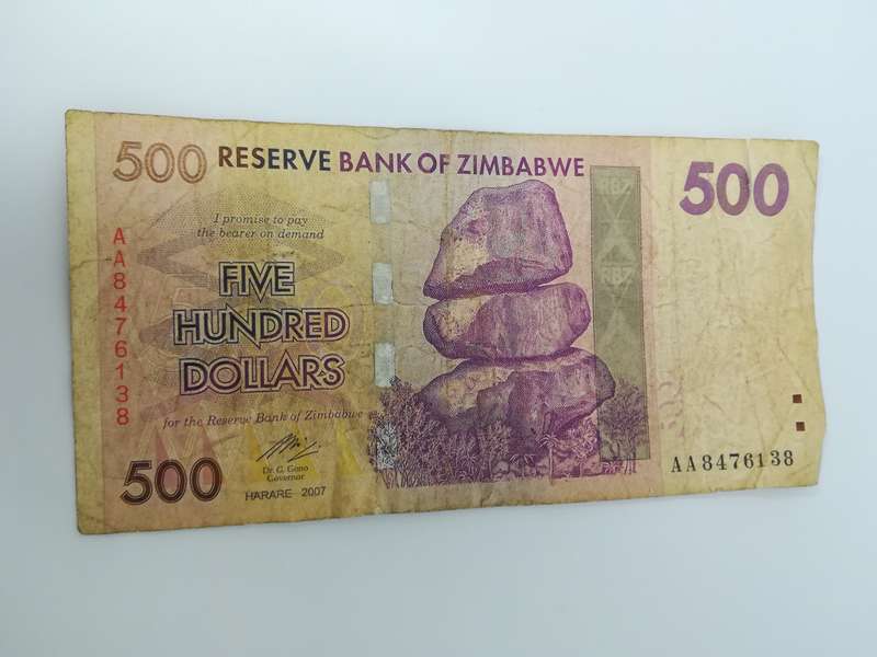 500 Zimbabwean Dollar Bank Note